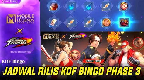 EVENT KOF BINGO PART 3 MOBILE LEGENDS BOCORAN JADWAL RILIS SKIN KOF