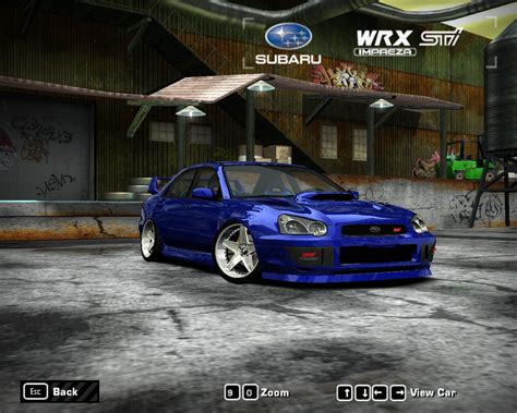 Need For Speed Most Wanted Car Showroom Lrf Modding S Subaru Impreza