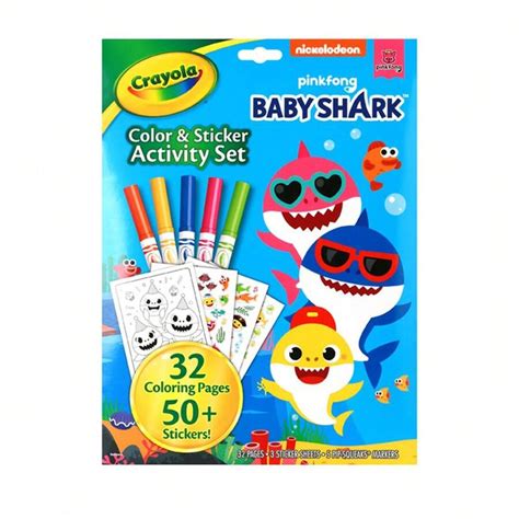 Crayola Color Sticker Activity Set Featuring Pinkfong Baby Shark