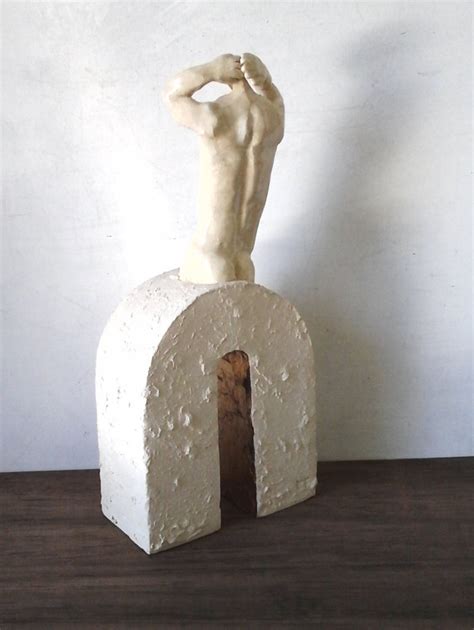 Naked Male Statue Ceramic Nude Figurine Antique White Etsy Uk