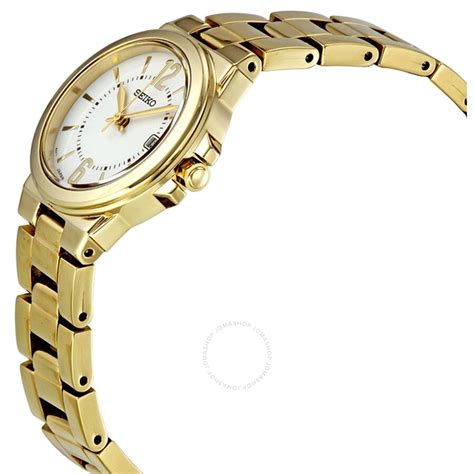 Seiko Quartz Gold Tone Stainless Steel Ladies Watch Sxdc90 Stainless Steel Seiko Watches