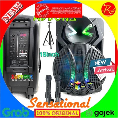 Jual Speaker Portable 18 Inch Addons Original Sound Shopee Indonesia