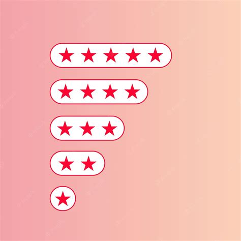 Premium Vector | Five star review, five star rating