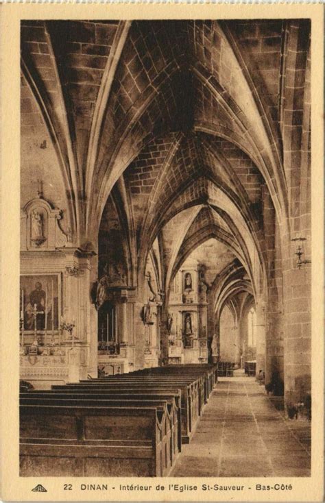 Dinan Interieur de l Eglise St Sauveur France à Dinan Cartorum