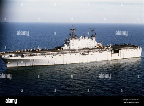 A Port View Of The Amphibious Assault Ship Uss Nassau Lha Underway