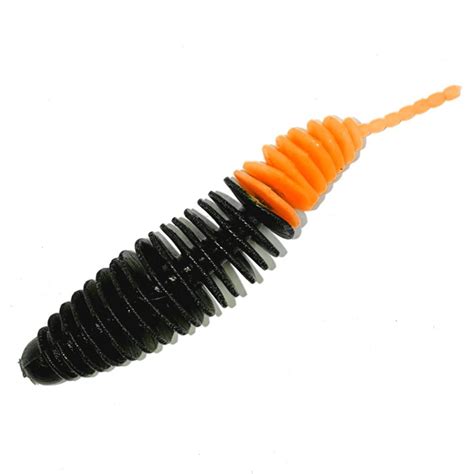 Силиконовые приманки Trout Zone Plamp, 2.5 inch, сыр, черный/оранжевый ...