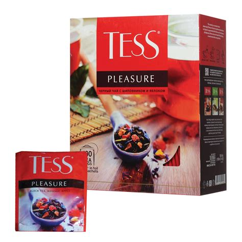 Чай TESS (Тесс) "Pleasure", черный с шиповником и яблоком – купить по ...