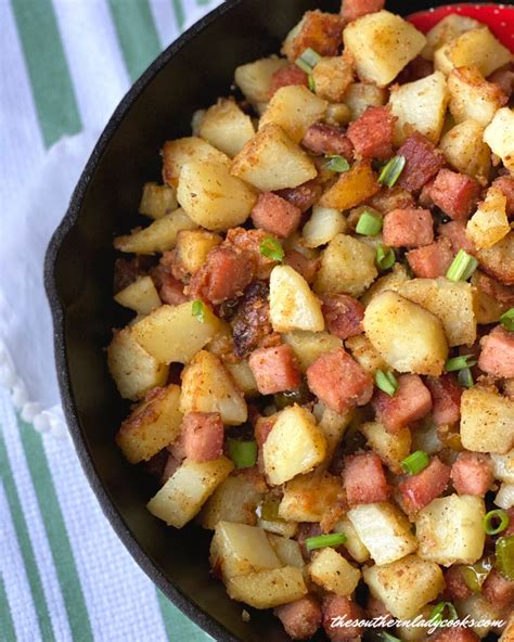 Spam Fried Potatoes The Southern Lady Cooks