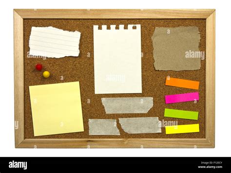 Blank Memo Notes On Cork Board Stock Photo Alamy