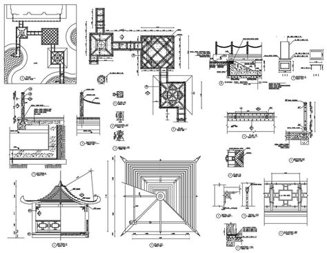 Gazebo Design Autocad File Cadbull