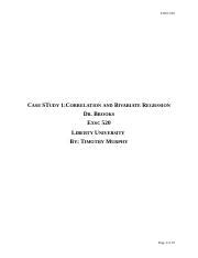 Case Study Correlation And Bivariate Regression Docx Exsc Case