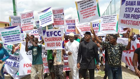 Corruption Allegations Groups Protest In Lagos Urges Tinubu To