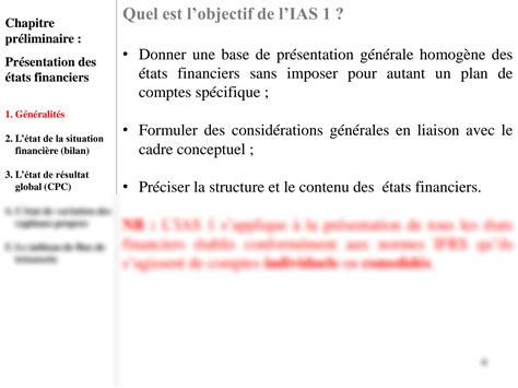 Solution Normes Ias Ifrs Pre Sentation Des E Tats Financiers Ias Et