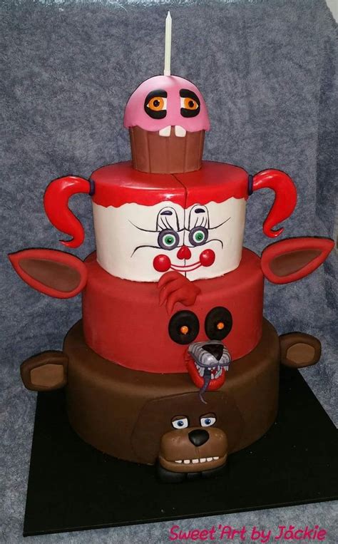 Five Nights At Freddys 4 Tier Birthday Cake Credit Sweetart By