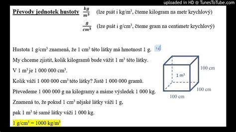 Převody Jednotek Hustoty Youtube