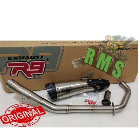 Jual Knalpot R9 H2 SS Carbon All New R15 V3 MT15 R15 V2 Fullsystem