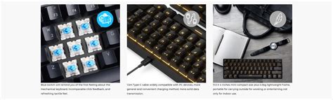 Shop Royal Kludge Rk61 Tri Mode Rgb 61 Keys Hot Swappable Black Mechanical Keyboard Blue
