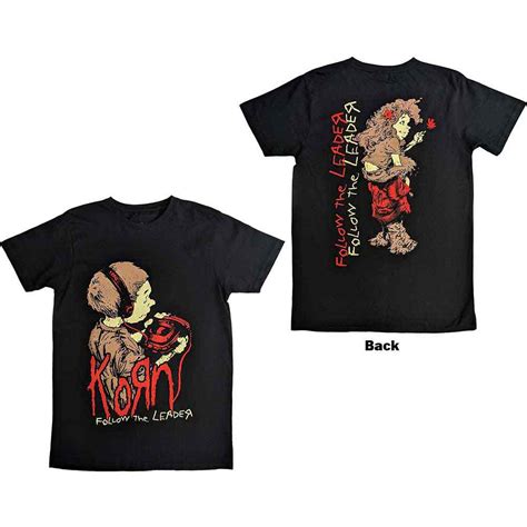 Korn Unisex T Shirt Follow The Leader Back Print Wholesale Only