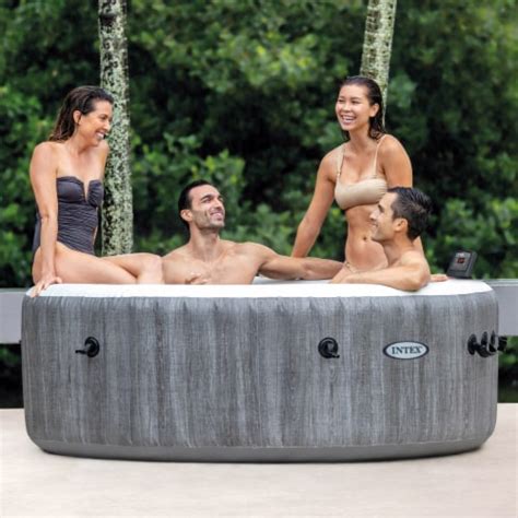 Intex PureSpa Plus Greywood Inflatable Hot Tub Jet Spa With Filter Cartridges 7 Piece Kroger