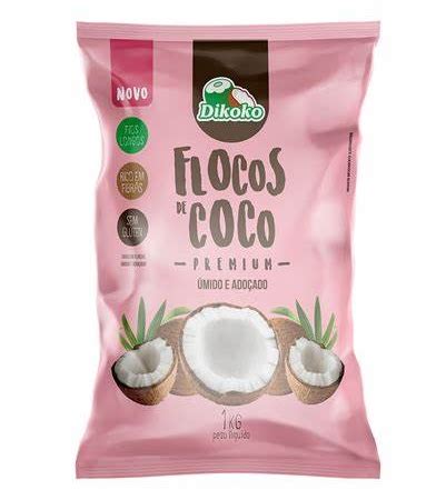 Coco Flocado e adoçado profissional Dikoko 1kg LILIPE FESTAS