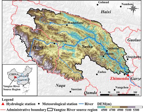 Location Of The Yangtze River Source Region Yrsr China Download