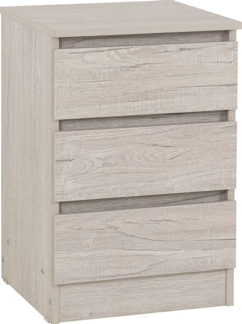 Malvern Drawer Bedside Urban Snow Seconique