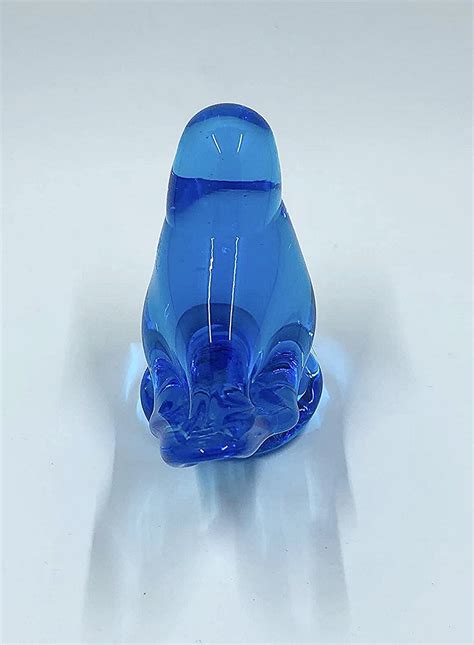 Vintage Bluebird Of Happiness Glass Figurine Etsy