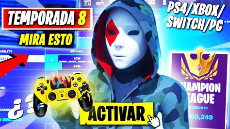 LA MEJOR SENSIBILIDAD AIMBOT En FORTNITE TEMPORADA 8 MEJOR