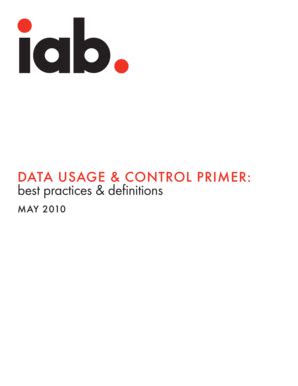 Fillable Online Iab Data Usage Control Primer Best Practices Bb