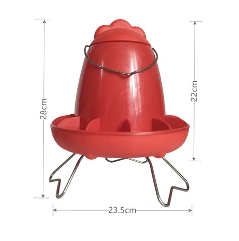 1.5kg Hanging Chicken Feeders with Legs Plastic Poultry Feeding Bucket ...