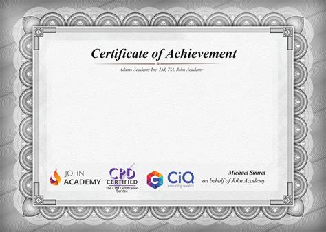 Certificate A4 - Course Cloud