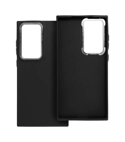 Matinis juodas dėklas Samsung Galaxy S23 Ultra telefonui Frame Case