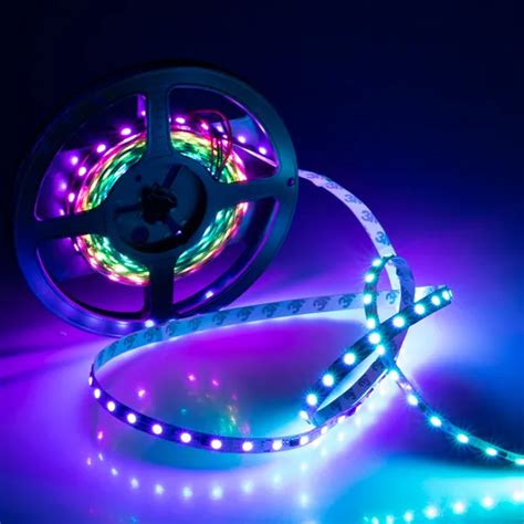 Светодиодная лента SPI-5000-5060-60 12V Cx3 RGB-Auto (10mm, 13.2W/m ...