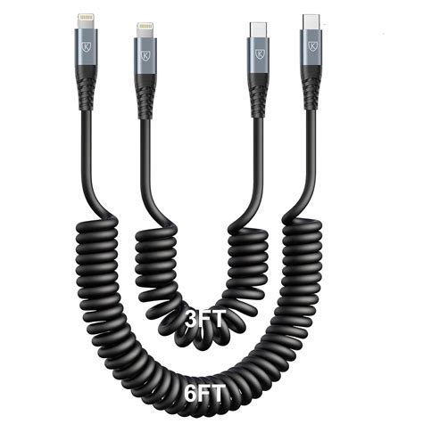 Cable Usb C A Lightning 3 Pies 6 Pies Paquete De 2 Cables De Carga Rápida Para Iphone