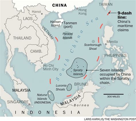 South China Sea Nine Dash Line Map