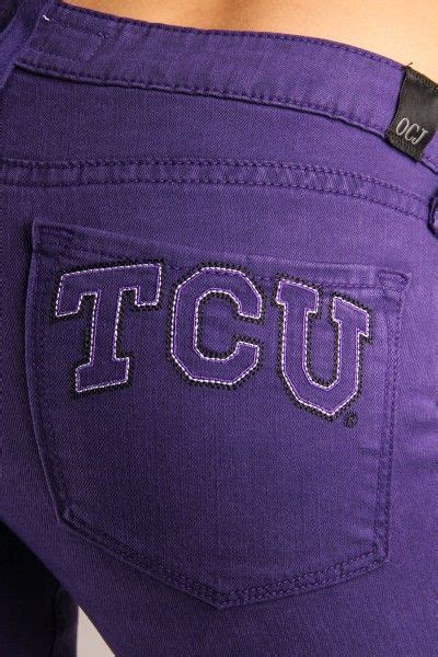 Ocj Apparel Premium Collegiate Denim Tcu Horned Frogs Skinny Jeans