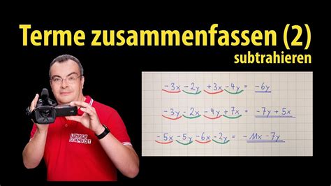 Terme Zusammenfassen 2 Subtrahieren Einfach Erklärt Von Lehrerschmidt Youtube