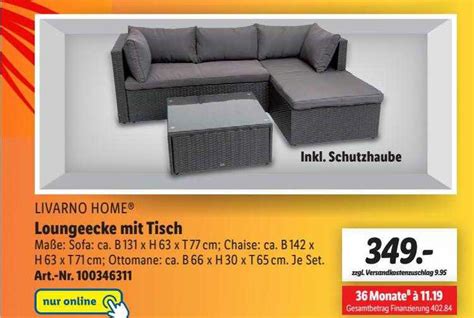 Livarno Home Loungeecke Mit Tisch Angebot Bei Lidl