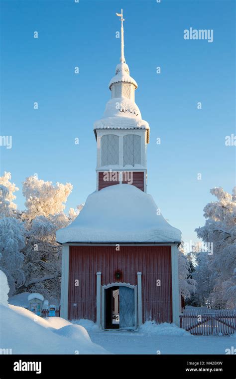 Entranace To The Old Wooden Sami Church Of Jukkasjarvi Kiruna Sweden