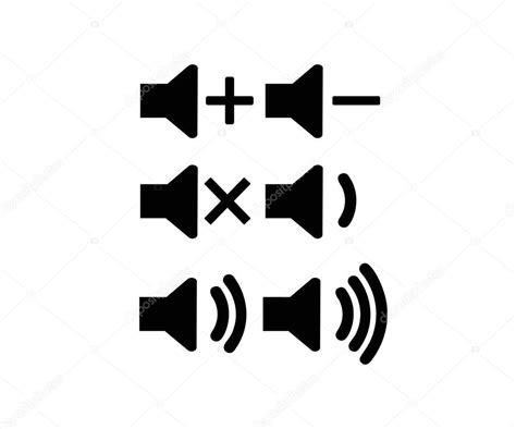 Conjunto De Iconos De Volumen Conjunto De Iconos De Sonido S Mbolo De