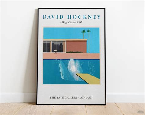 David Hockney A Bigger Splash Exhibition Poster HIGH QUALITY Etsy