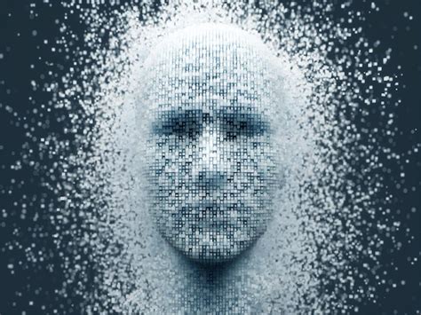 Premium Photo D Dissolving Human Head Made With Cube Shaped Particles