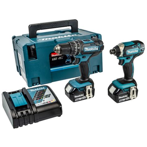 Makita Dlx2131tj 18v Lxt Li Ion 2 Piece Combi Drill And Impact Driver Set