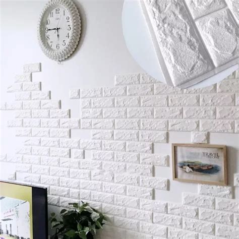 Papel Tapiz Lavable Textura D De Ladrillos Con Relieve Para Muro O