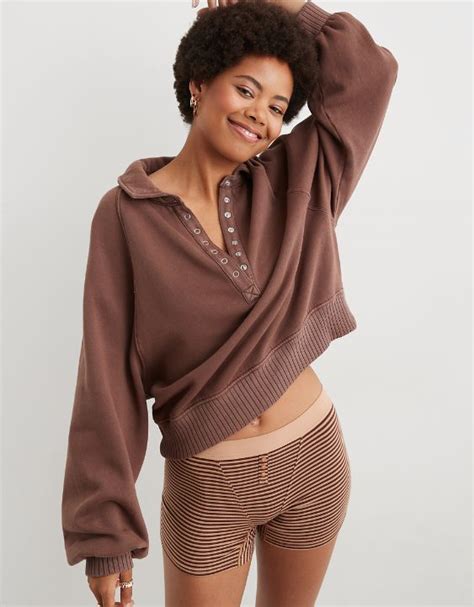 Aerie Quarter Snap Sweatshirt