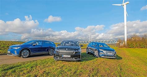 Vergleichstest Vw Id Vs Audi Q E Tron Vs Skoda Enyaq Iv Trio E