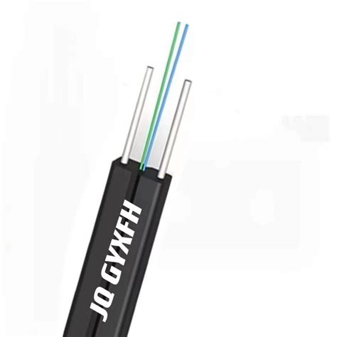 FTTH Fiber Optical Drop Cable For Indoor GJXFH With 2 FRP Steel Wire