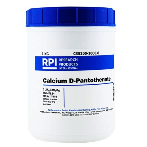 Research Products International Corp Calcium D Pantothenate Kg