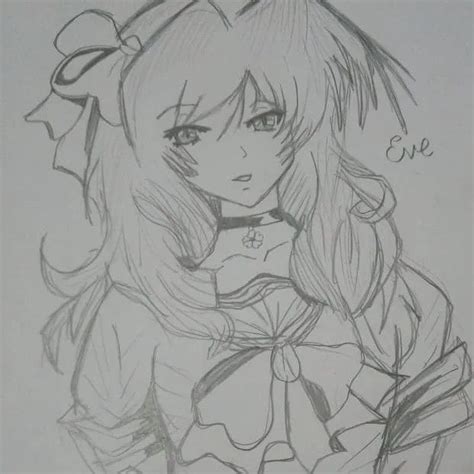 Pin on anime girl pencil drawing