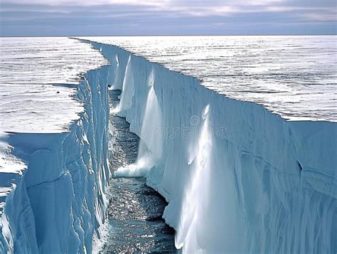 Melting Glaciers of Antarctica. Cracks in the Ice Stock Photo - Image of shelf, scenery: 303384020